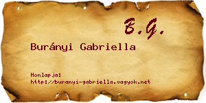 Burányi Gabriella névjegykártya