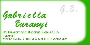gabriella buranyi business card